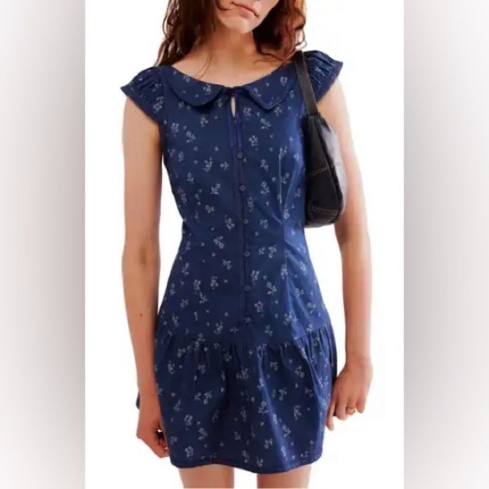 Free People Beasley Floral Print Mini Dress